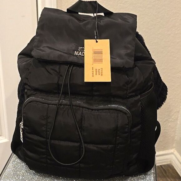 Steve Madden BErina Quilted Backpack- Black - Picture 5 of 10